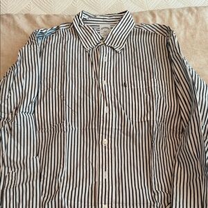Brooks Brothers Black and White Striped Button Down Shirt